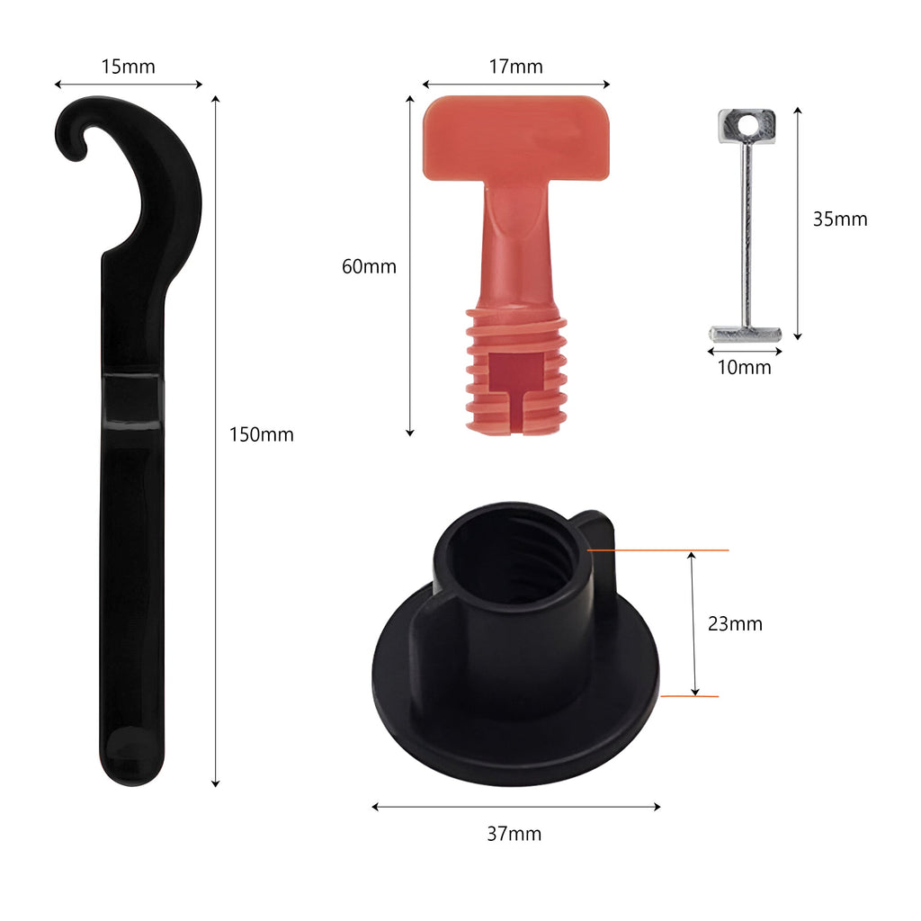 Durable Reusable T-Shape Tile Leveling System Kit for Flawless Floor & Wall Installation