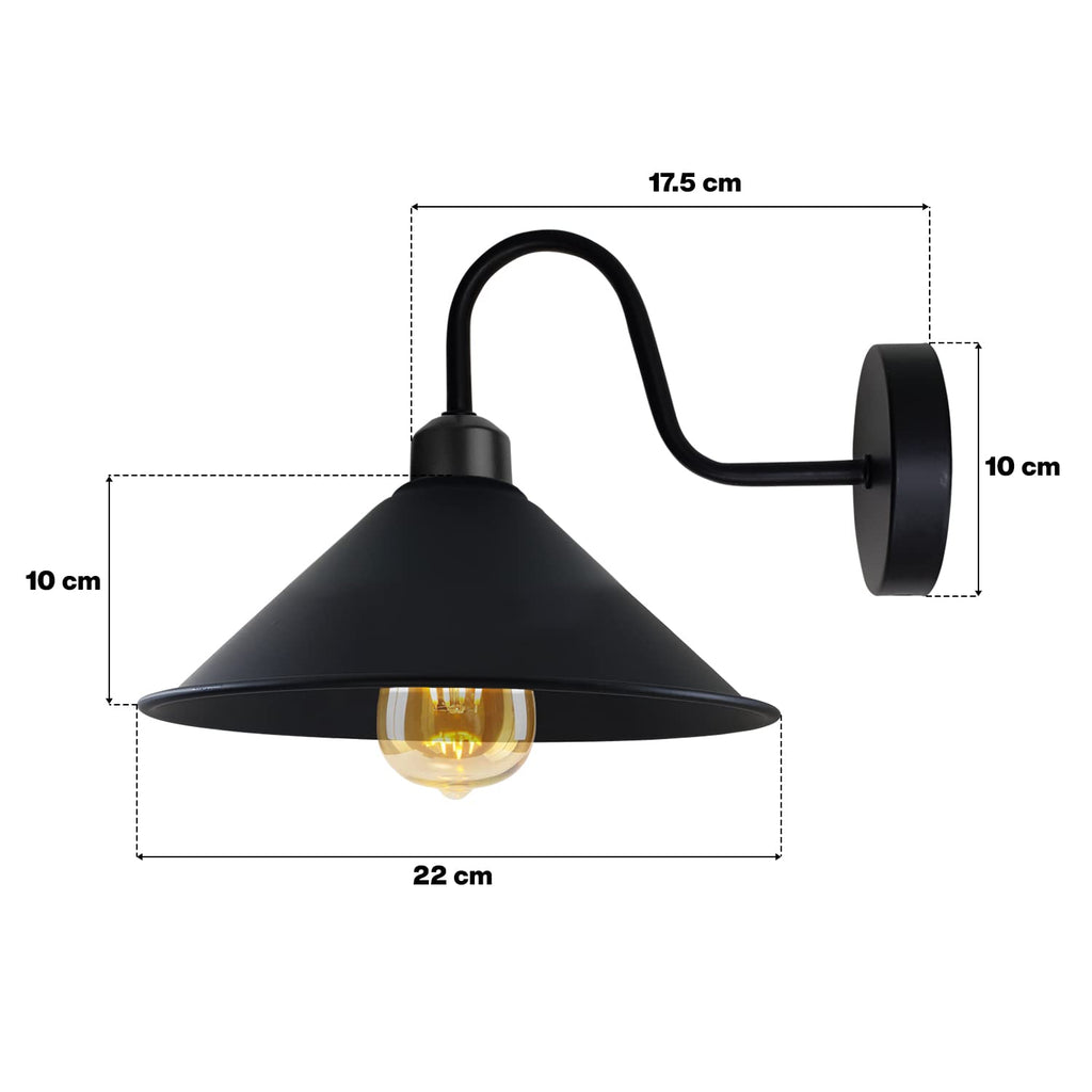 Vintage Industrial Swan Neck Wall Sconce E27 Retro Metal Light Fixture