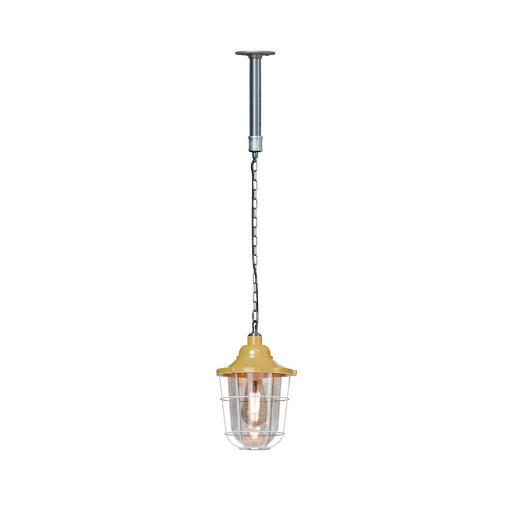 Industrial Rustic Galvanized Steel Conduit Pendant Lamp with Adjustable Chain