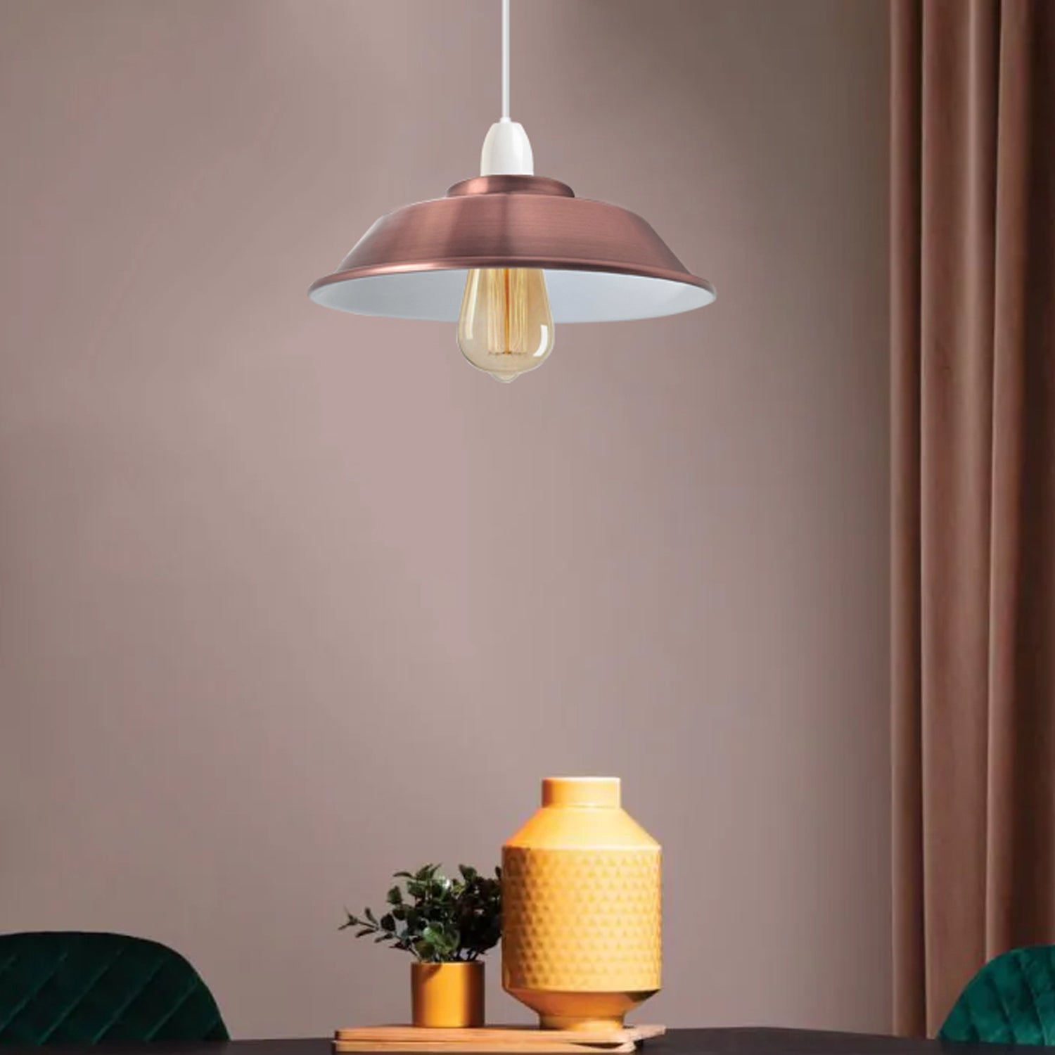 Easy Fit Metal Ceiling Pendant Light Shade for Refurbished Home Lighting