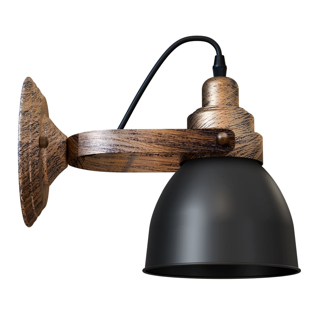 Industrial Bell Shade Dimmable Wall Sconce Light, Metal Retro Downwards Contemporary Fixture