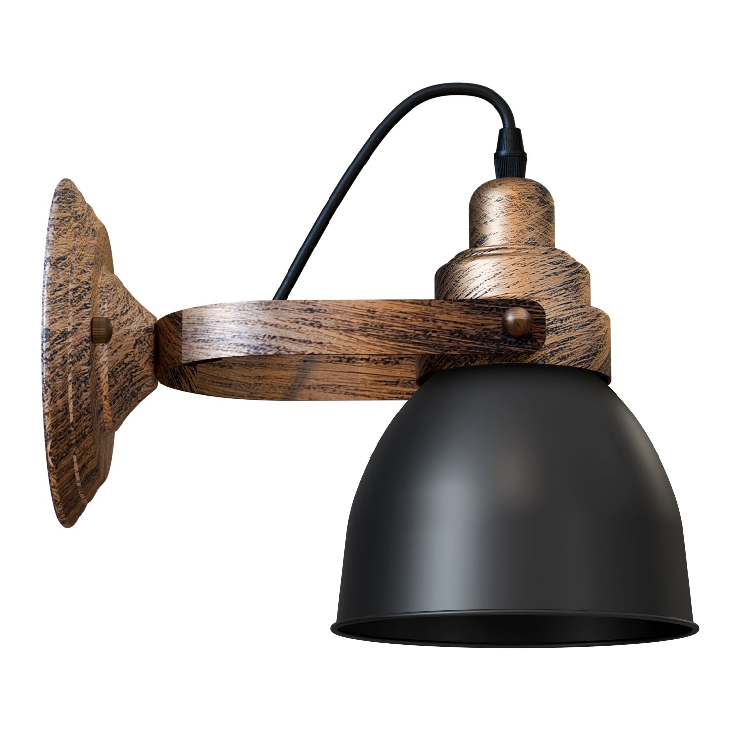 Industrial Bell Shade Dimmable Wall Sconce Light, Metal Retro Downwards Contemporary Fixture