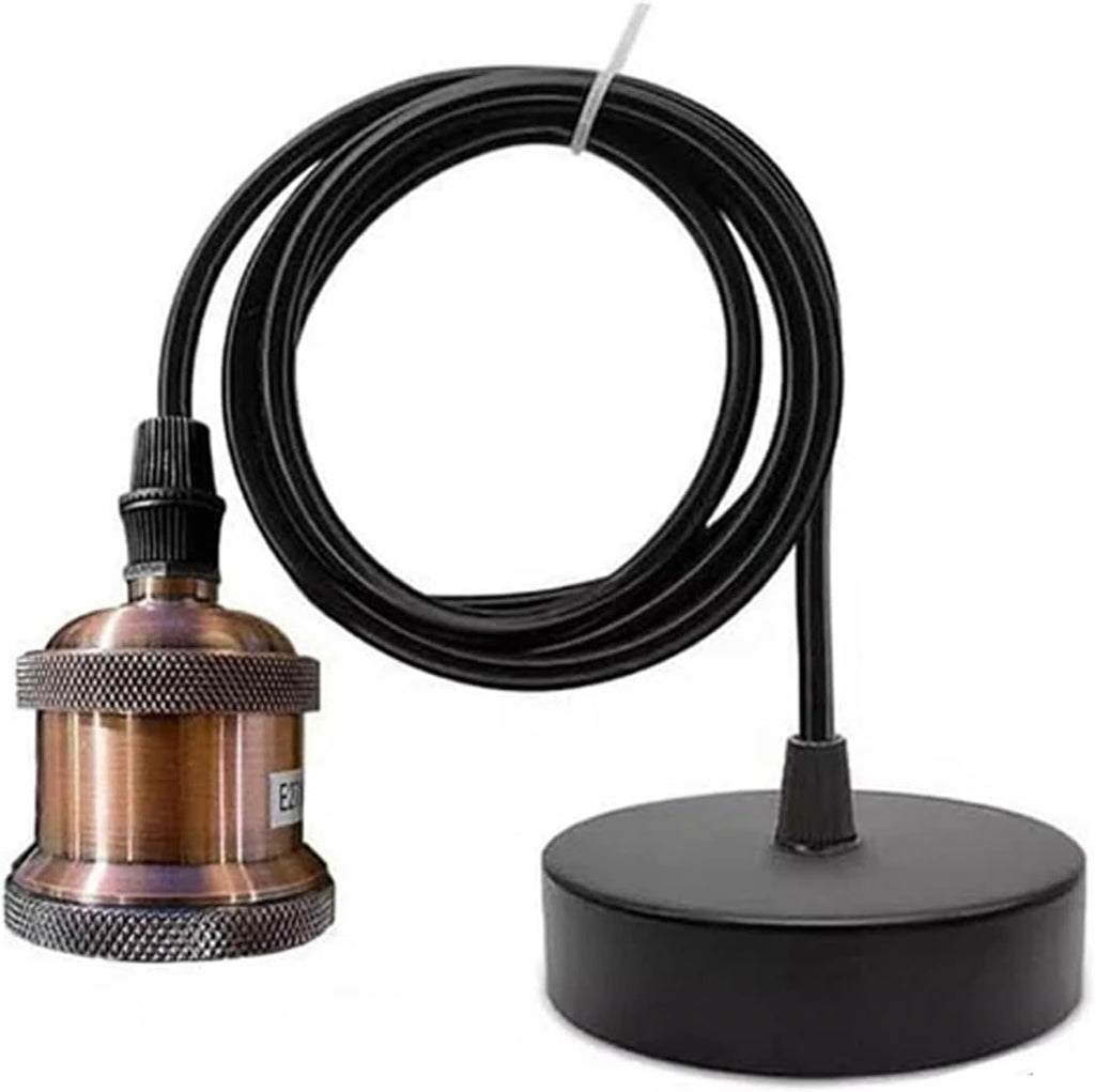 Industrial Metal E27 Lamp Holder Ceiling Pendant Light Fixture Adjustable Cable Modern
