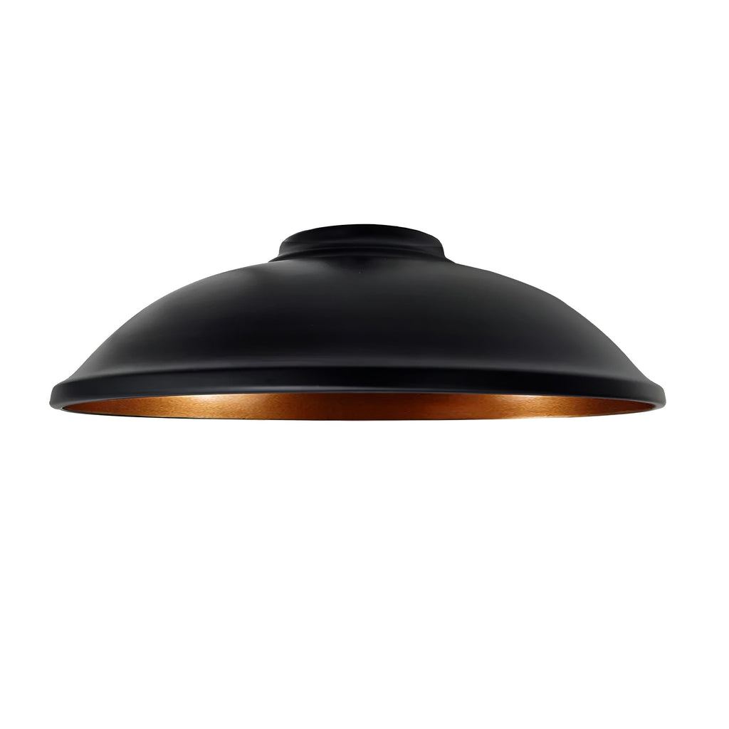 Black Gold Industrial Metal Ceiling Lamp Shade, Vintage Retro Easy-Fit