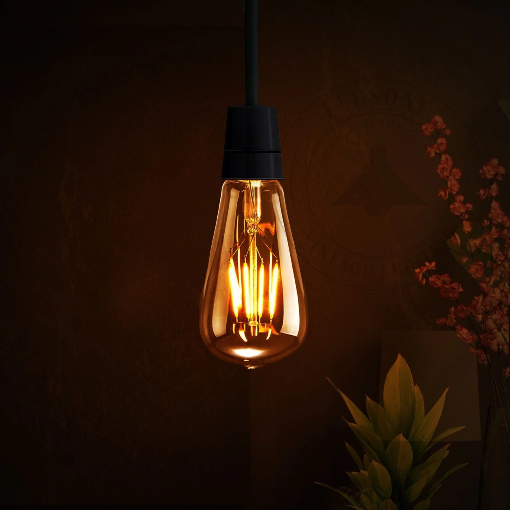 Vintage ST64 Squirrel Cage E27 LED Bulb, 4W Warm White Decorative Filament Design