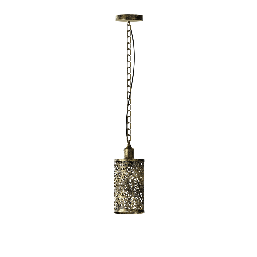Vintage Industrial E27 Metal Wire Cage Pendant Hanging Light