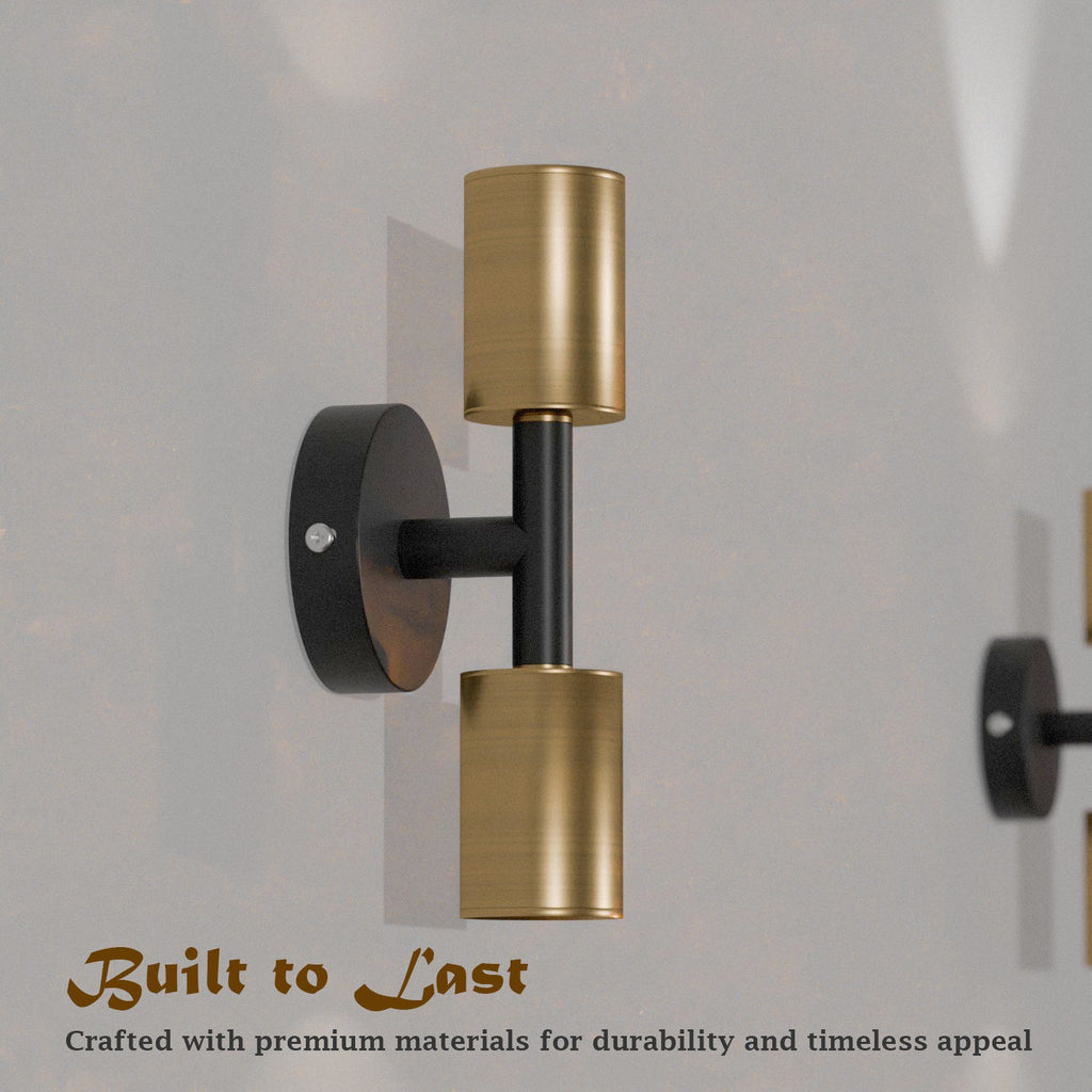 Modern Dual Head GU10 Wall Light - Stylish Up Down Metal Fixture