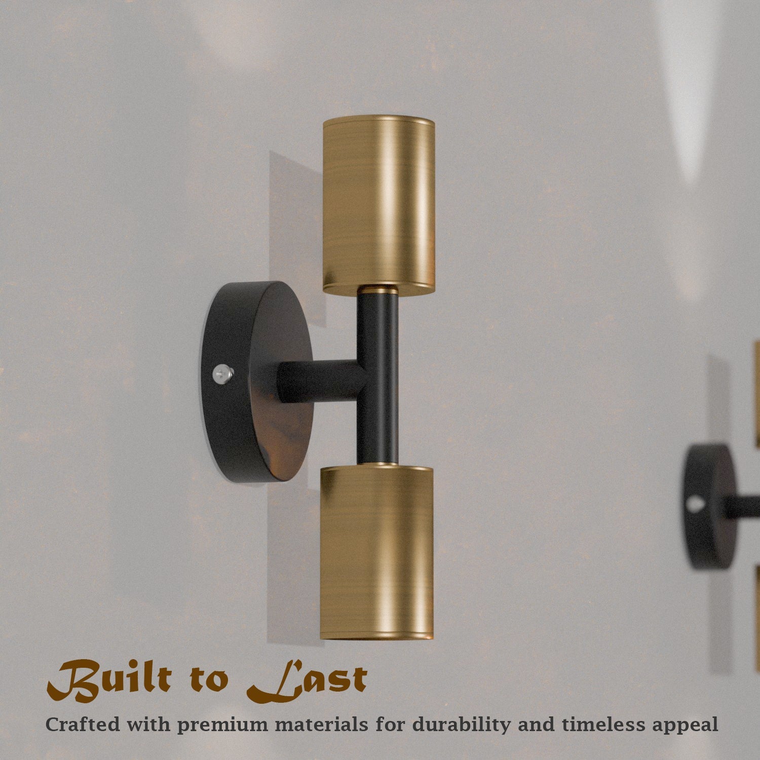Modern Dual Head GU10 Wall Light - Stylish Up Down Metal Fixture