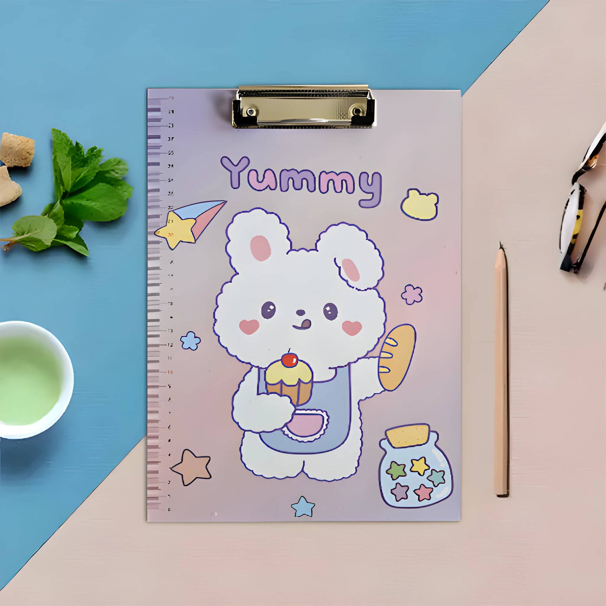 4 Pack A4 Cartoon Design Clipboard Ruler Scale Durable Plastic