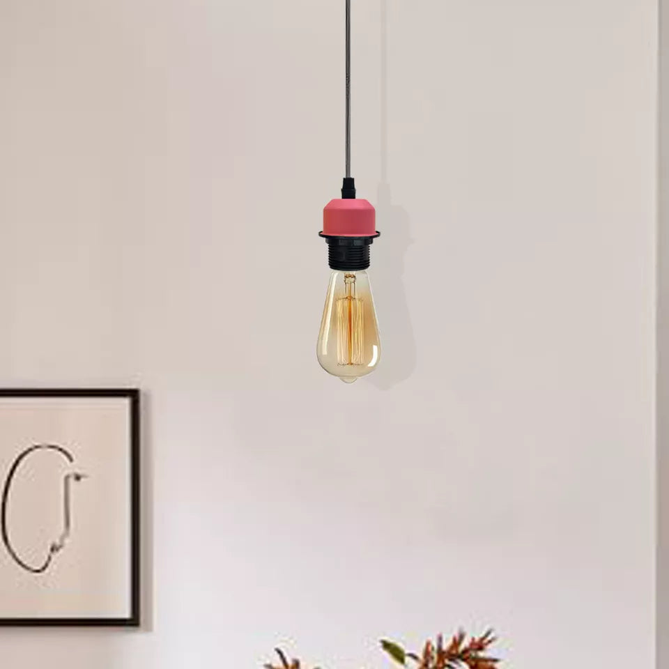 Vintage E27 Industrial Pendant Lamp Bulb Holder Ceiling Light Kit