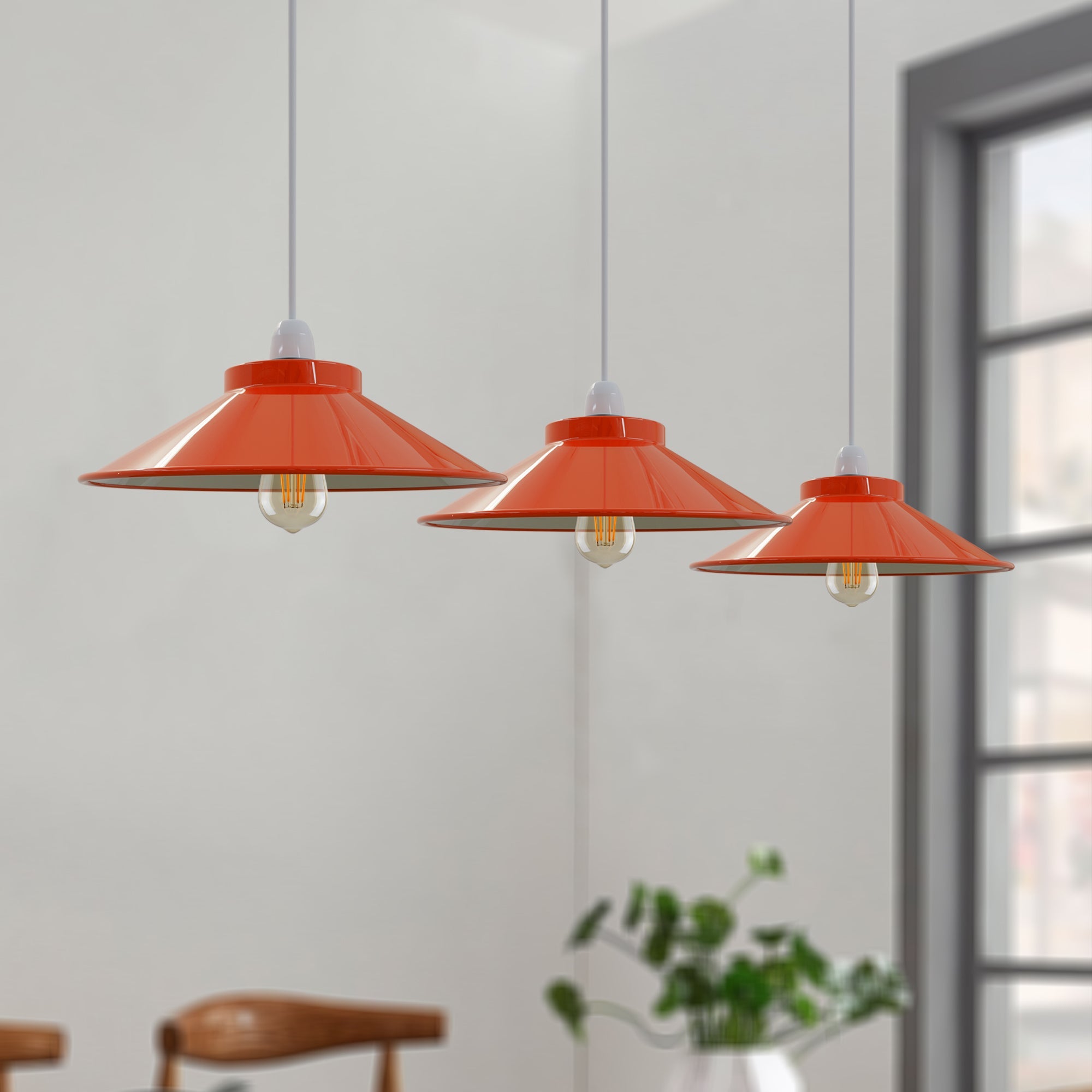 Easy Fit Retro Industrial Metal Cone Lamp Shade for Modern Interiors