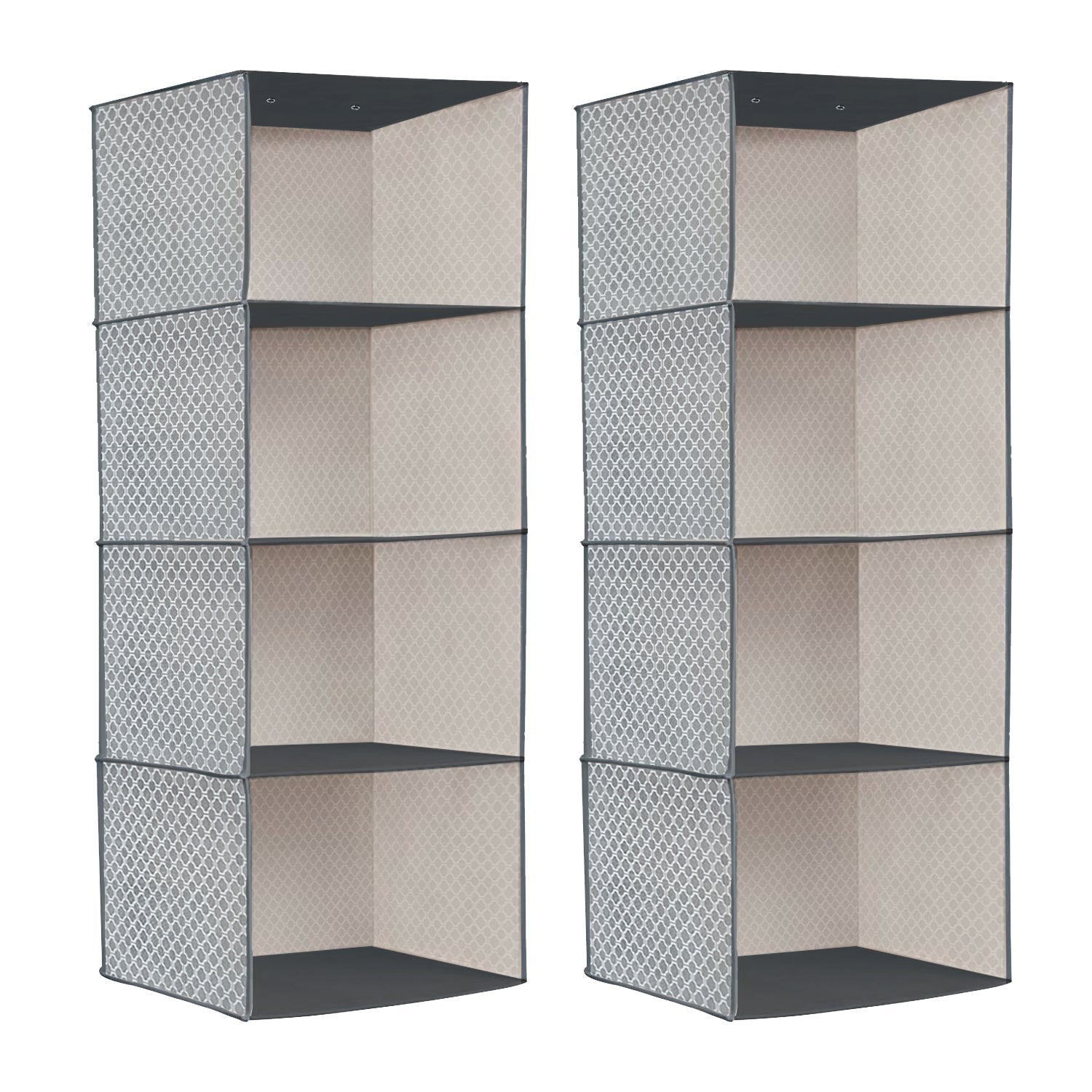 5-Shelf Fabric Hanging Closet Organizer Wardrobe Storage Unit Clothes Shelves