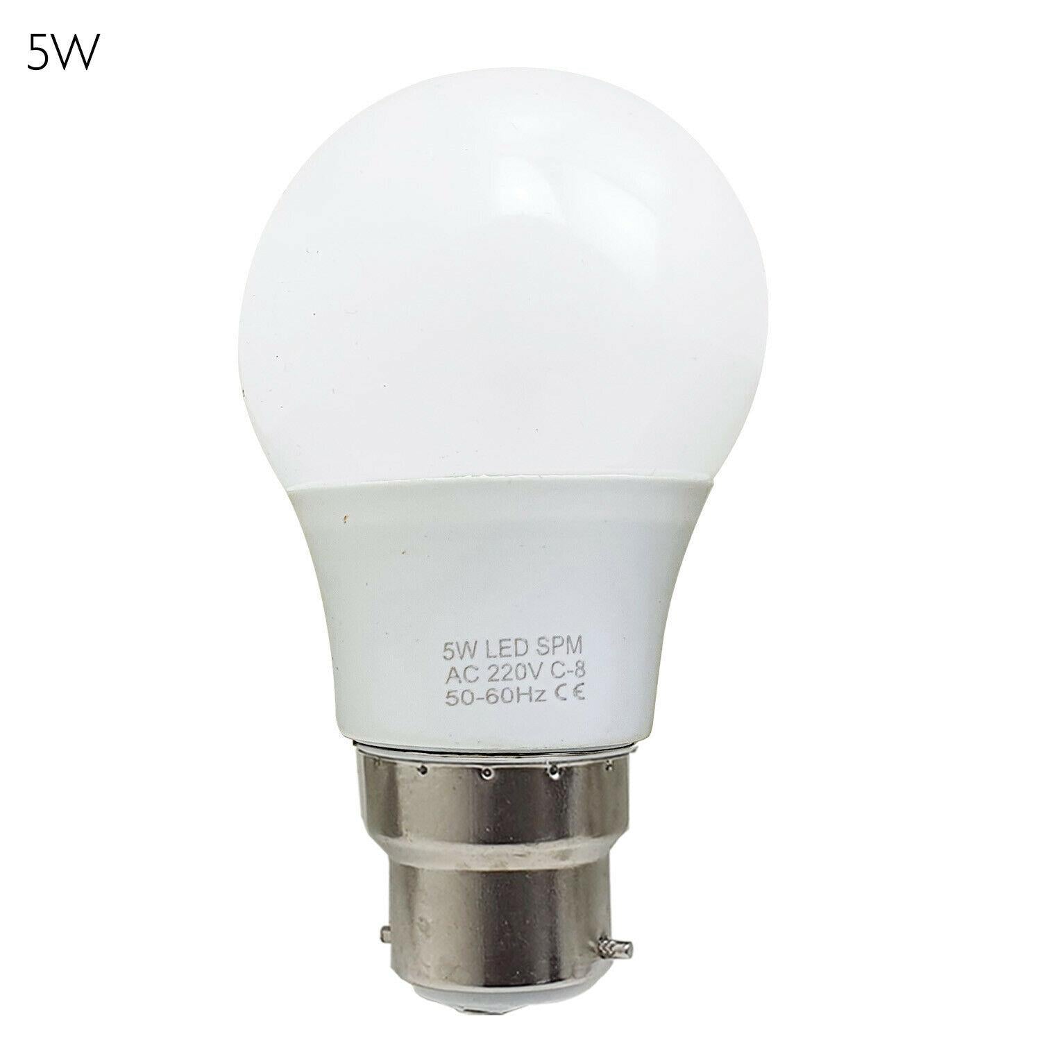 3-Pack LED GLS A60 B22 Bayonet Light Bulbs Cool White Energy Efficient