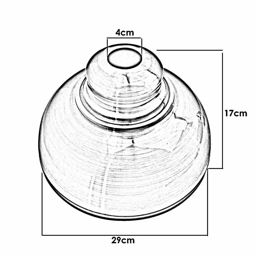 Modern Industrial Curvy Metal Ceiling Lamp Shade Easy Fit Home Decor