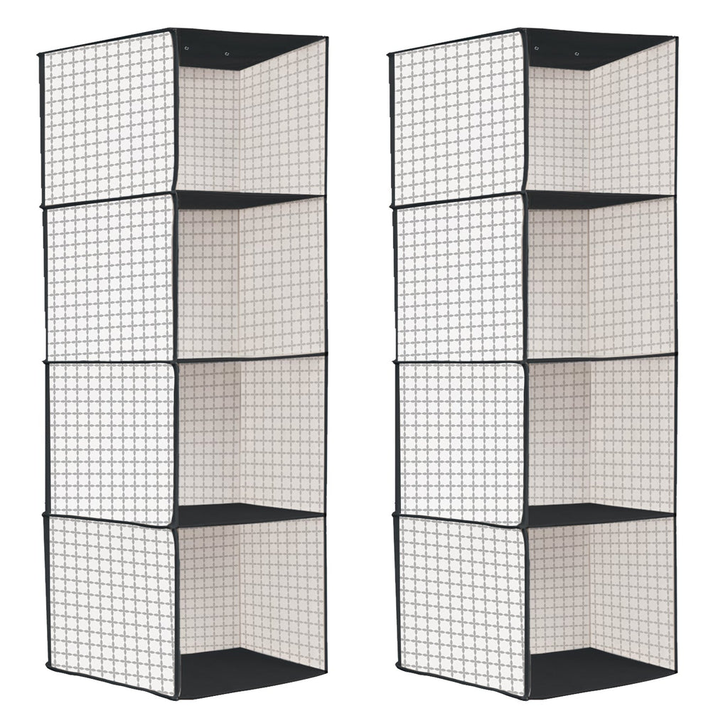5-Shelf Fabric Hanging Closet Organizer Wardrobe Storage Unit Clothes Shelves