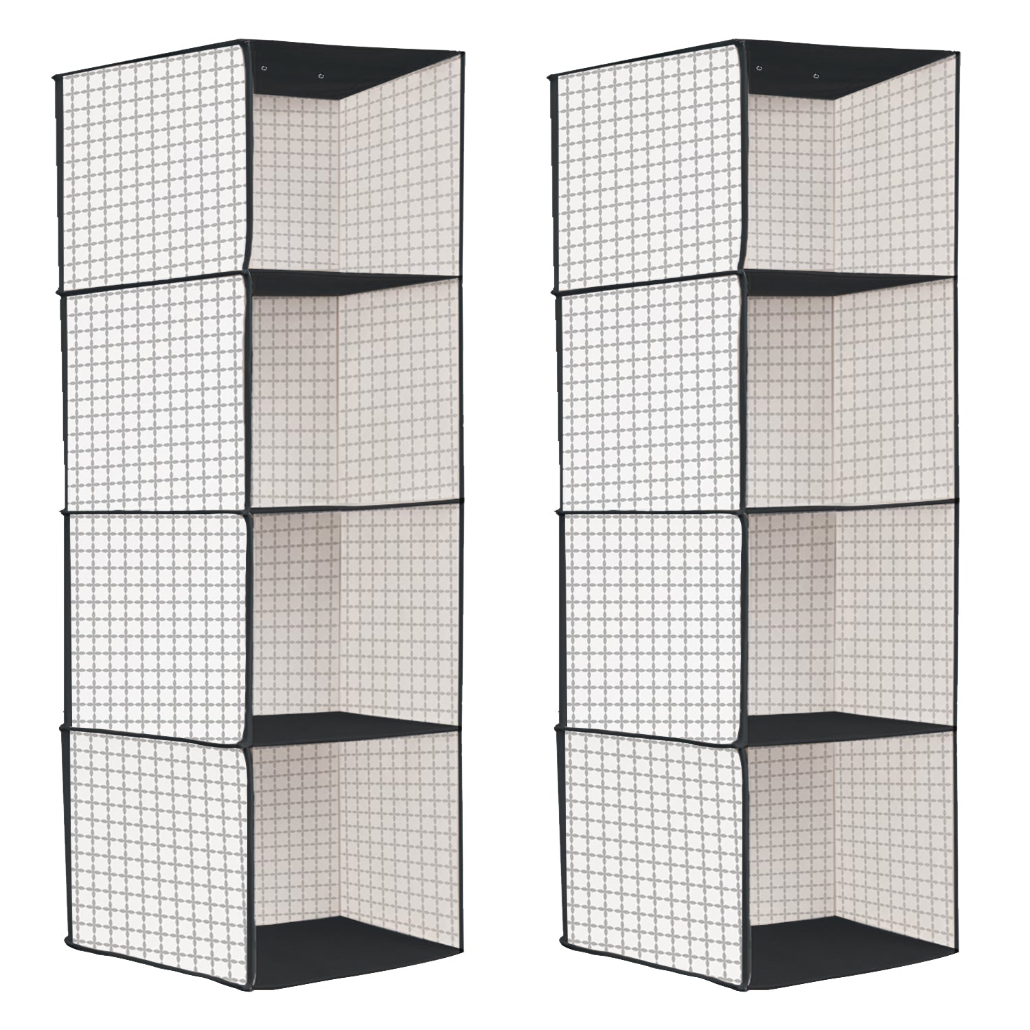 5-Shelf Fabric Hanging Closet Organizer Wardrobe Storage Unit Clothes Shelves