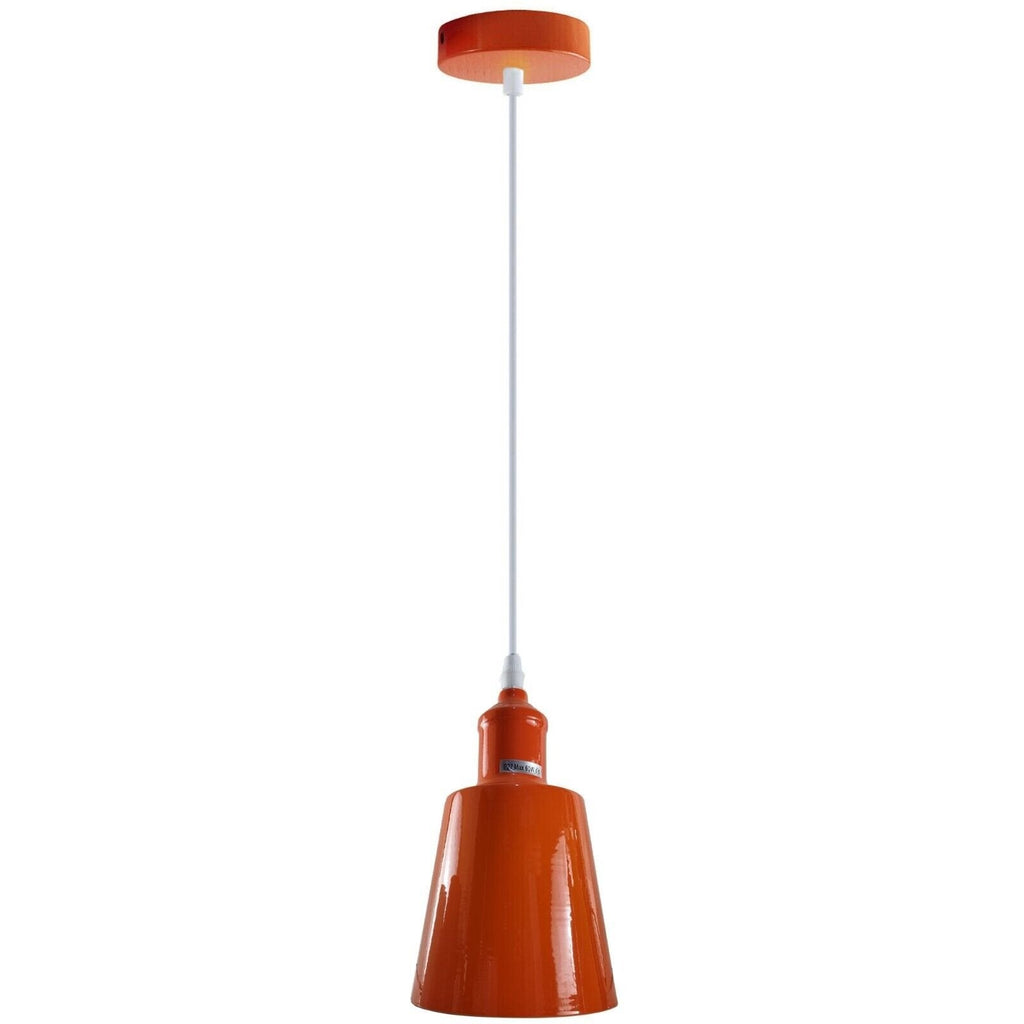 Modern Industrial Metal Pendant Light Fixture with Adjustable Hanging Cord