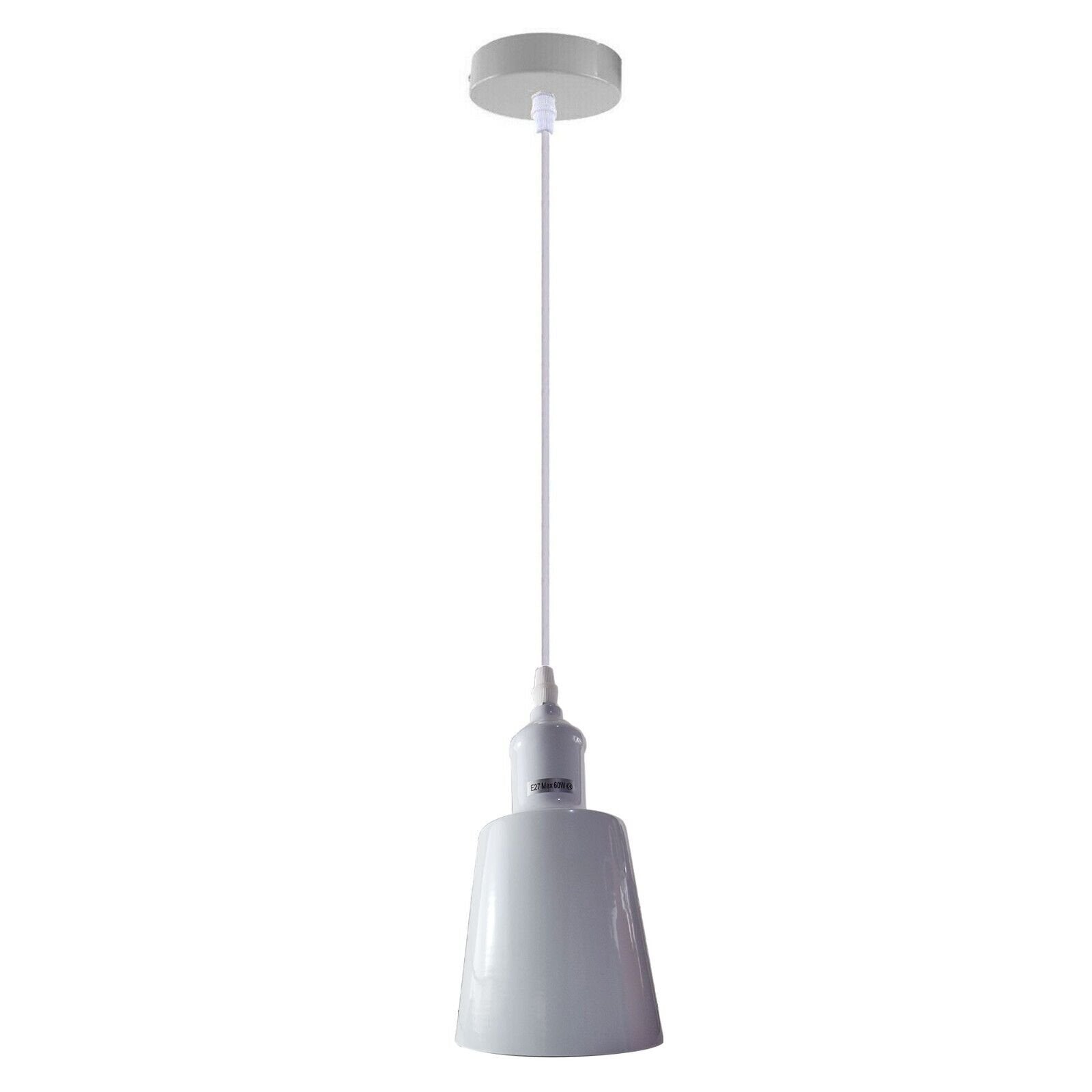 Modern Industrial Metal Pendant Light Fixture with Adjustable Hanging Cord
