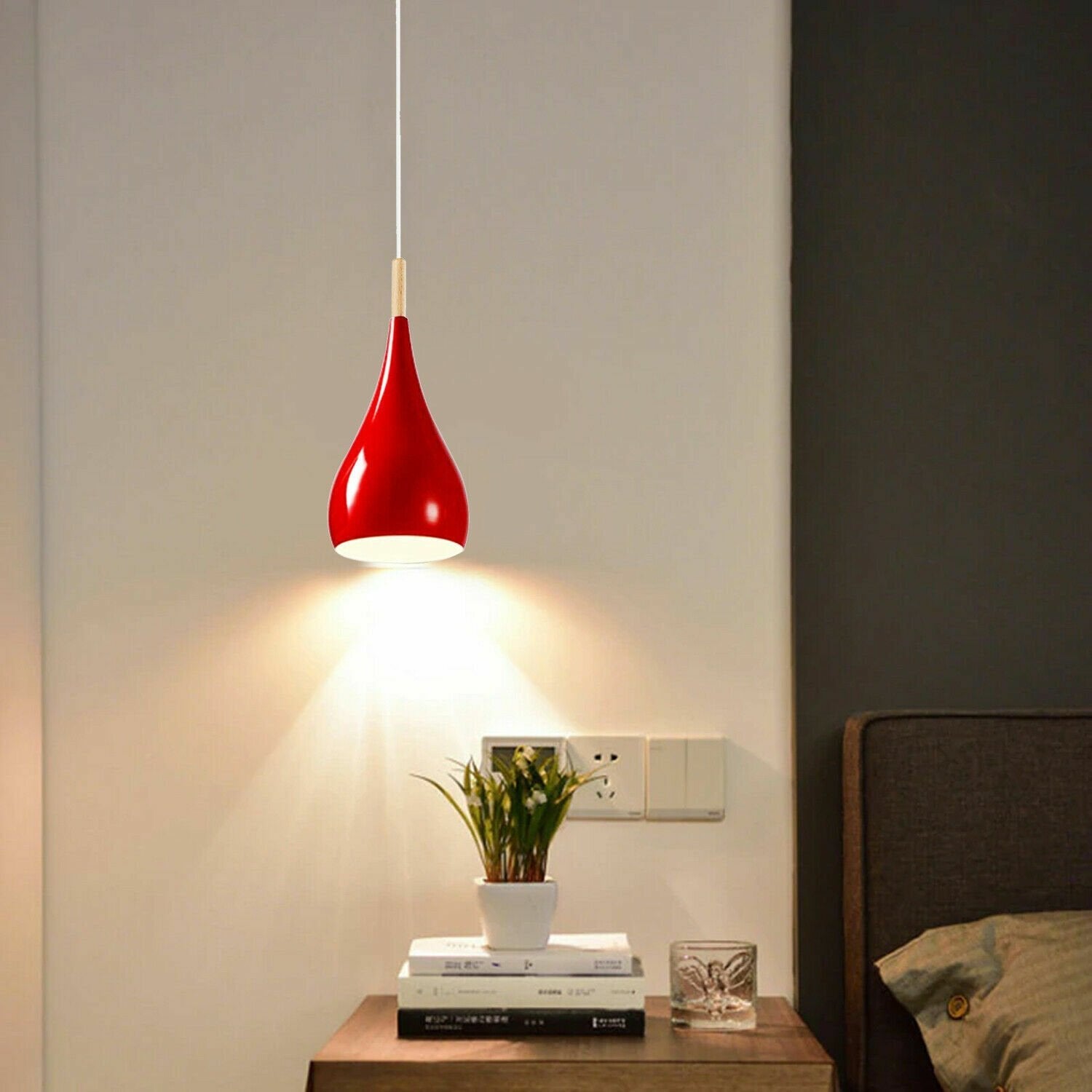 Colorful Modern Single Metal Pendant Light for Kitchen Island Illumination