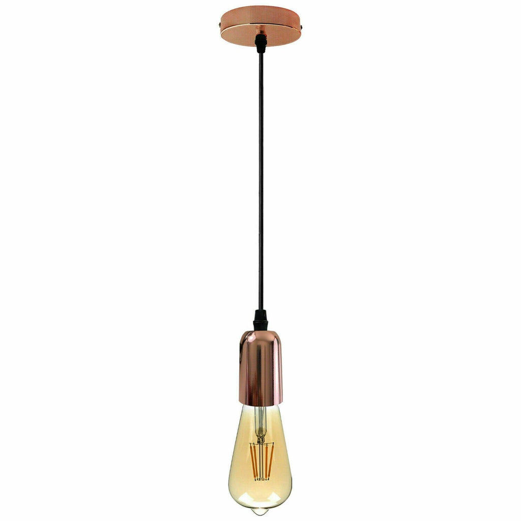 Adjustable E27 Metal Pendant Bulb Holder, Vintage Style for Home Lighting