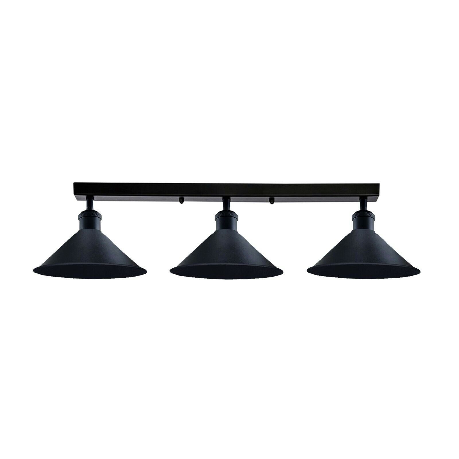 Industrial 3 Head Metal Loft Ceiling Light E27 Lamp~6190