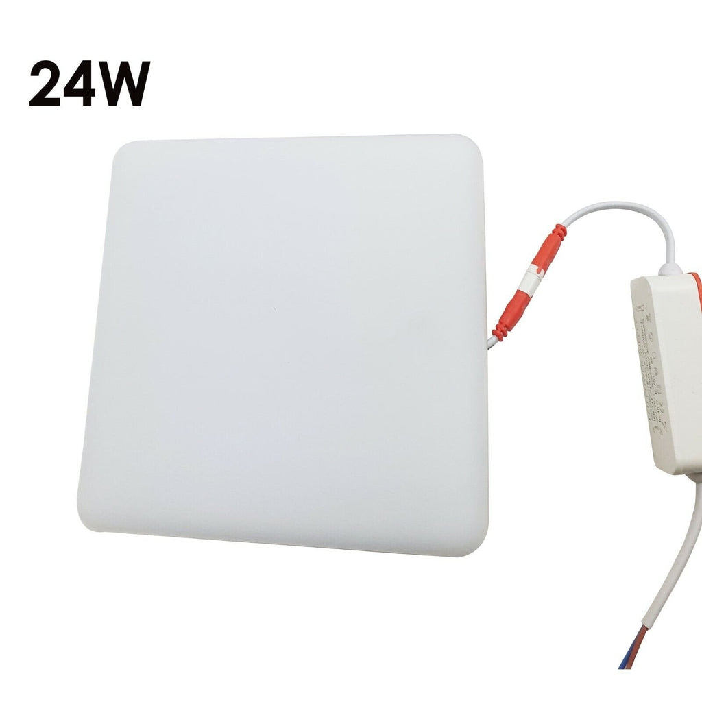 Bright Square LED Panel Light, Cool White Recessed Ceiling Fixture