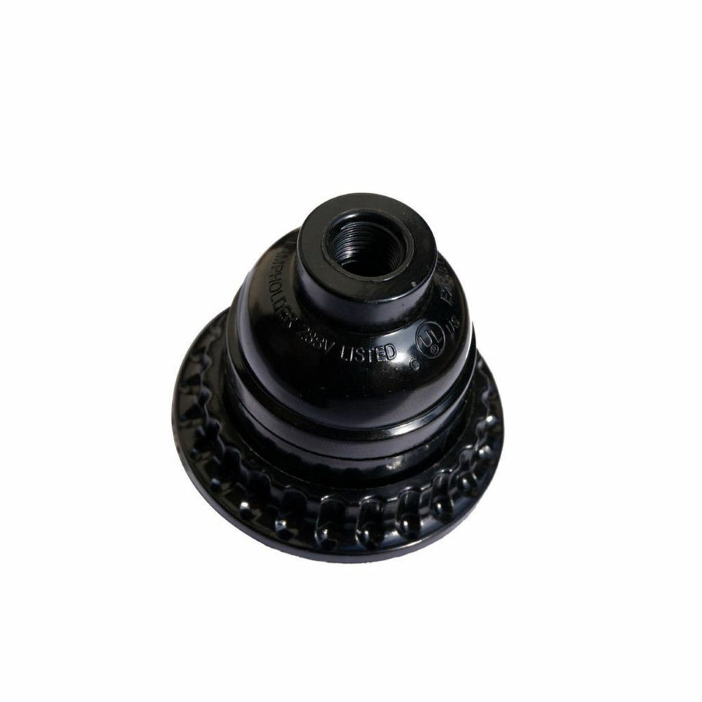 Black Vintage Bakelite Lamp Bulb Holders Edison Screw E27 Light Socket Holder ~5720