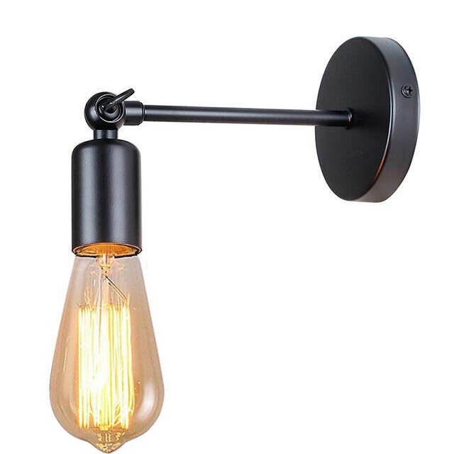 Industrial Retro Iron Metal Wall Sconce Lamp, E27 Adjustable Modern Lighting Fixture