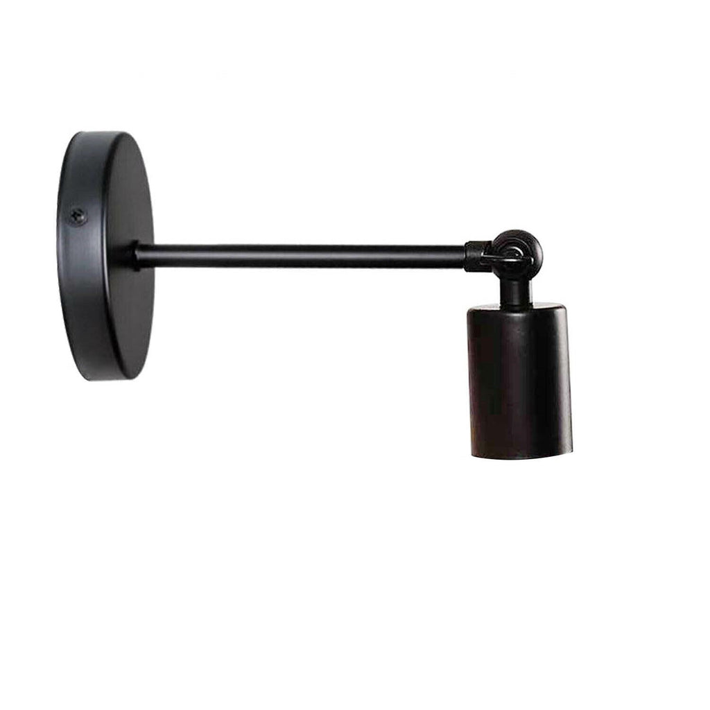 Black Industrial Adjustable Wall Sconce Light Fixture, E27 Iron Metal Retro Lamp