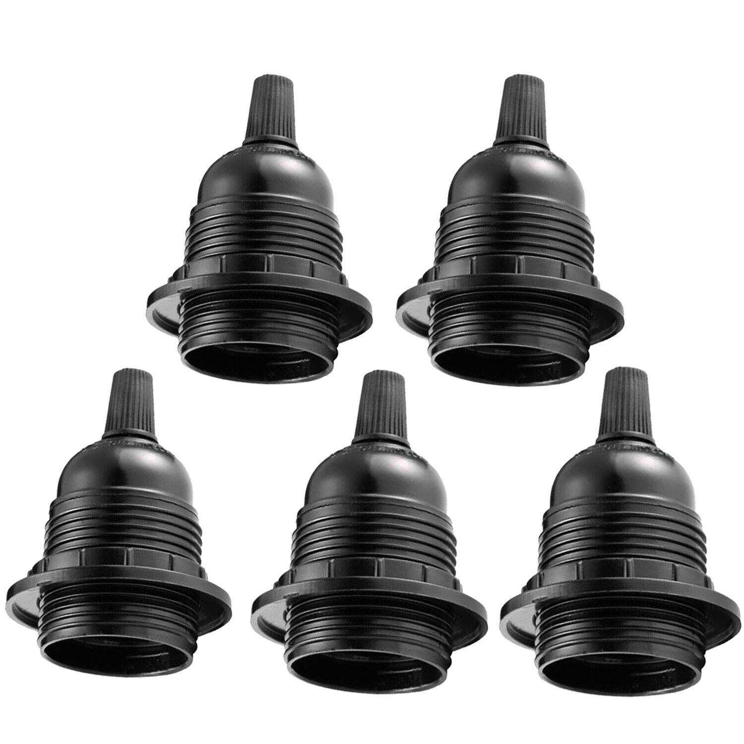 Black Bakelite E27 Vintage Industrial Lamp Bulb Holder Retro Fitting