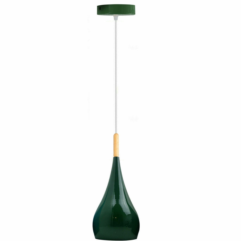 Colorful Modern Single Metal Pendant Light for Kitchen Island Illumination