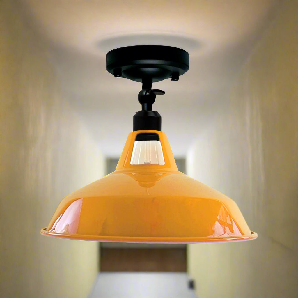 Vintage Ceiling Light Retro Semi Flush Metal Mount Ceiling Lamp ~6177