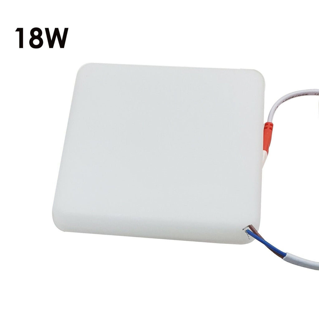 Bright Square LED Panel Light, Cool White Recessed Ceiling Fixture