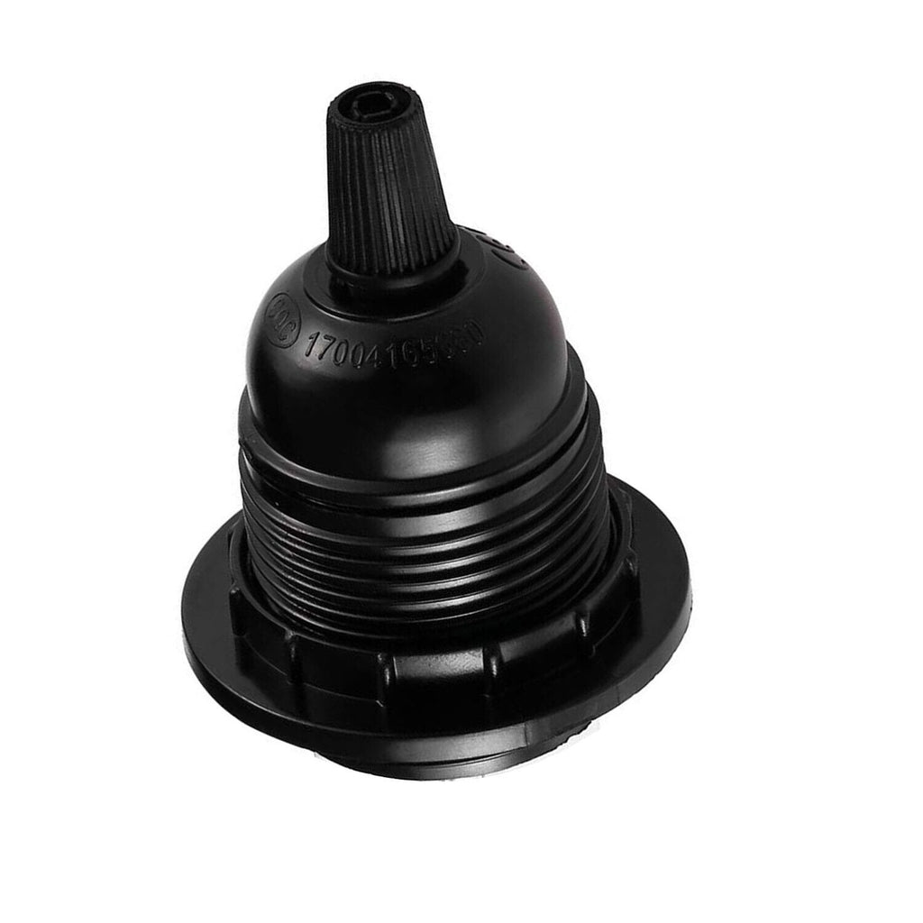 Charming Vintage Black Bakelite E27 Lamp Holder Industrial Screw Bulb Fitting