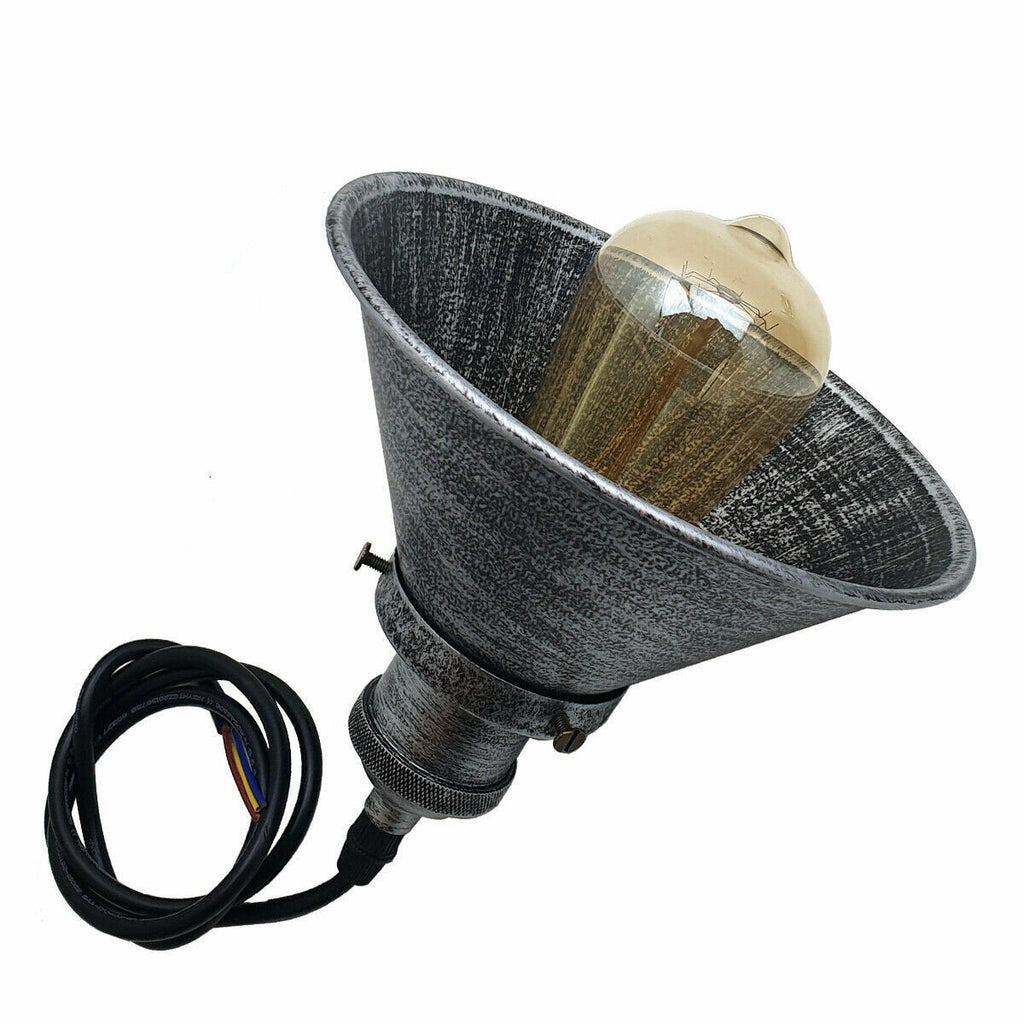 Modern Industrial Metal Cone Pendant Light, Adjustable Cable, Multiple Finishes