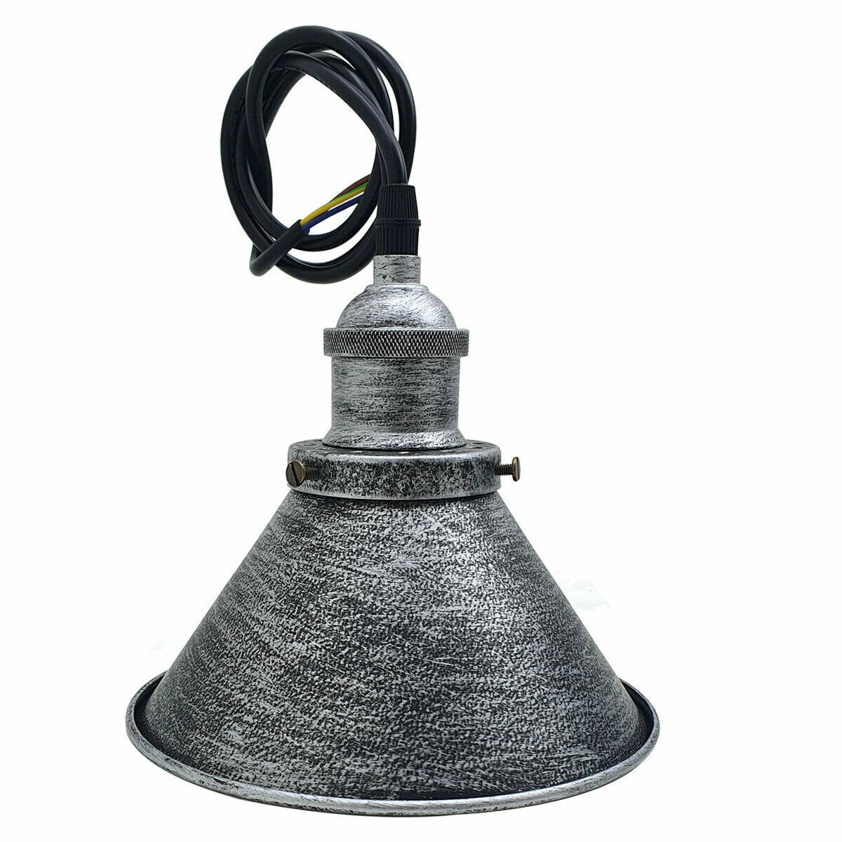 Modern Industrial Metal Cone Pendant Light, Adjustable Cable, Multiple Finishes