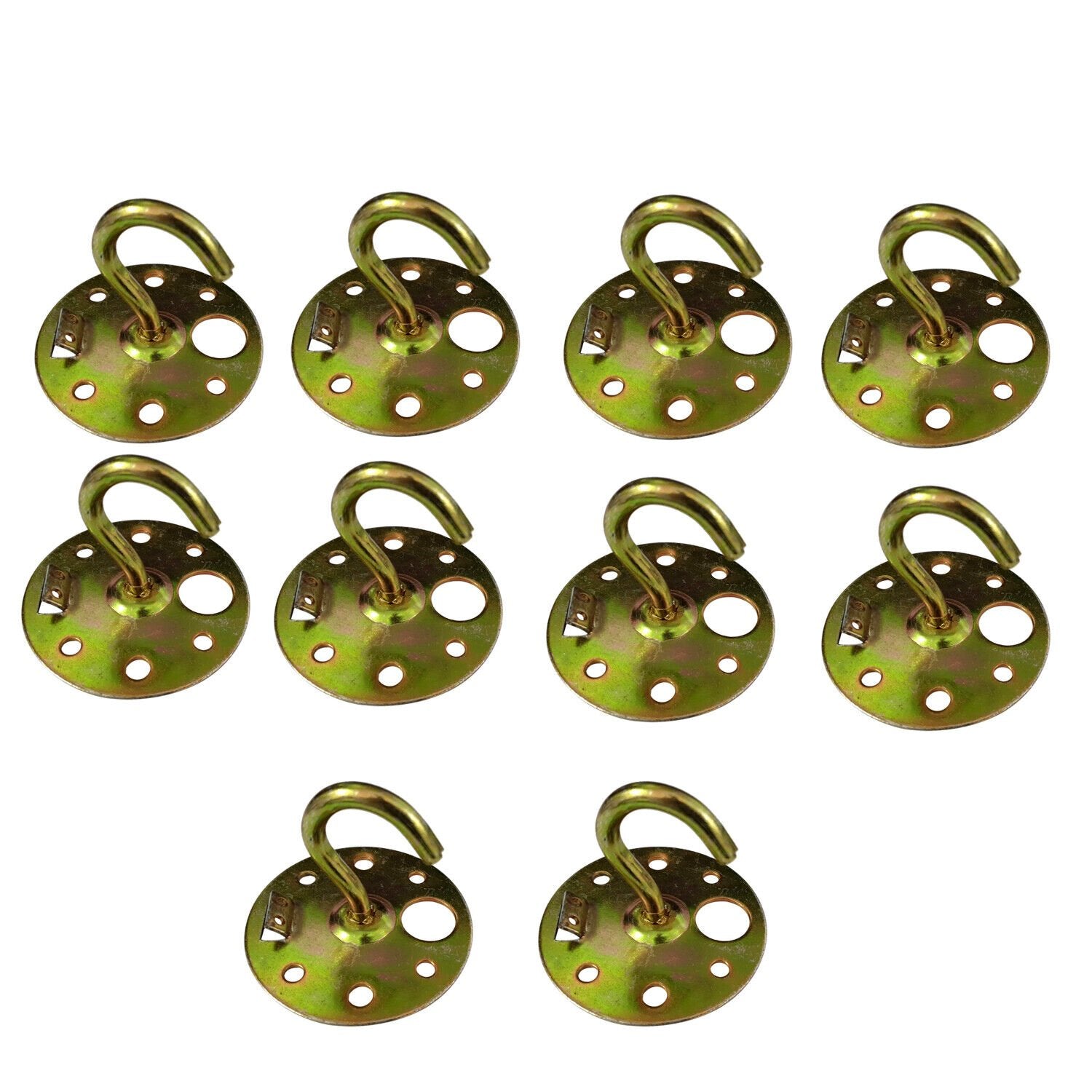 Heavy Duty Gold-Tone Steel Ceiling Hook Light Fixture Mounting Plate
