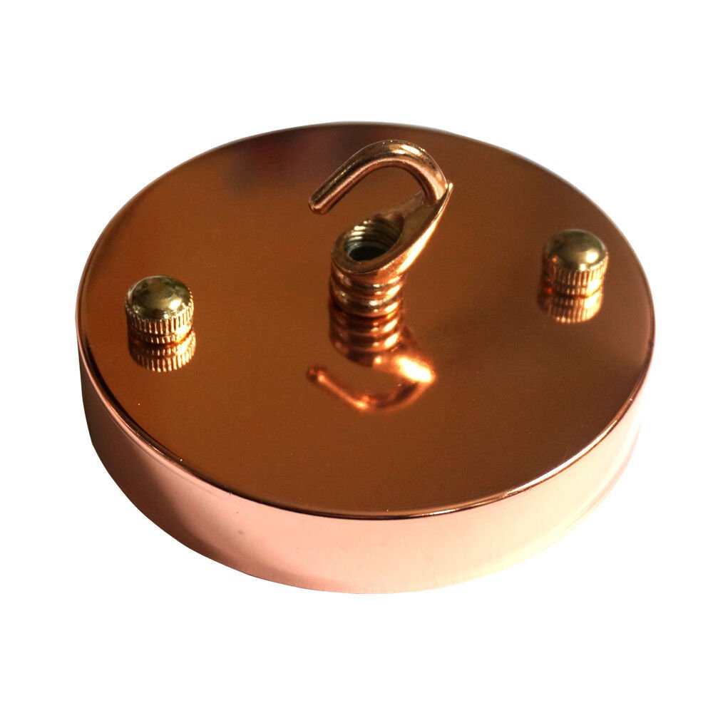 Industrial Rose Gold Metal Ceiling Rose Holder for Stylish Lighting Fixtures