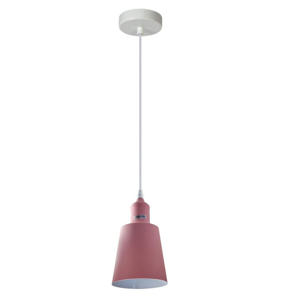 Modern Industrial Metal Pendant Light Fixture with Adjustable Hanging Cord
