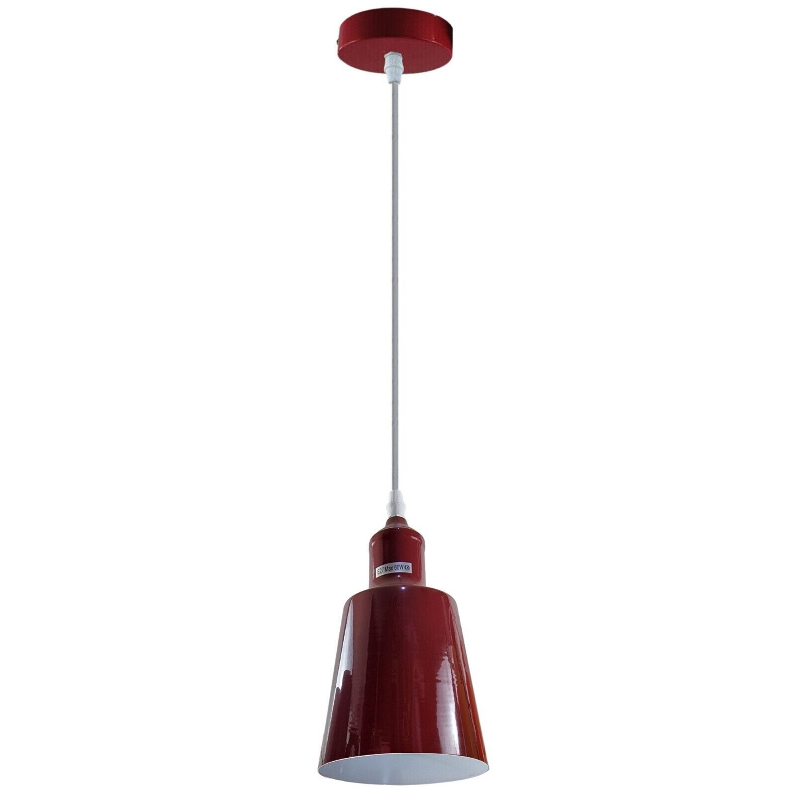 Modern Industrial Metal Pendant Light Fixture with Adjustable Hanging Cord