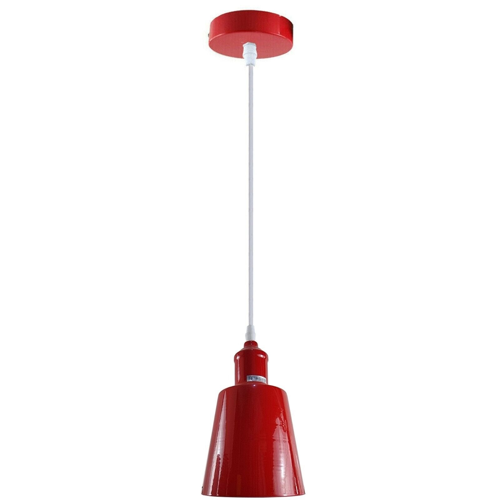 Modern Industrial Metal Pendant Light Fixture with Adjustable Hanging Cord