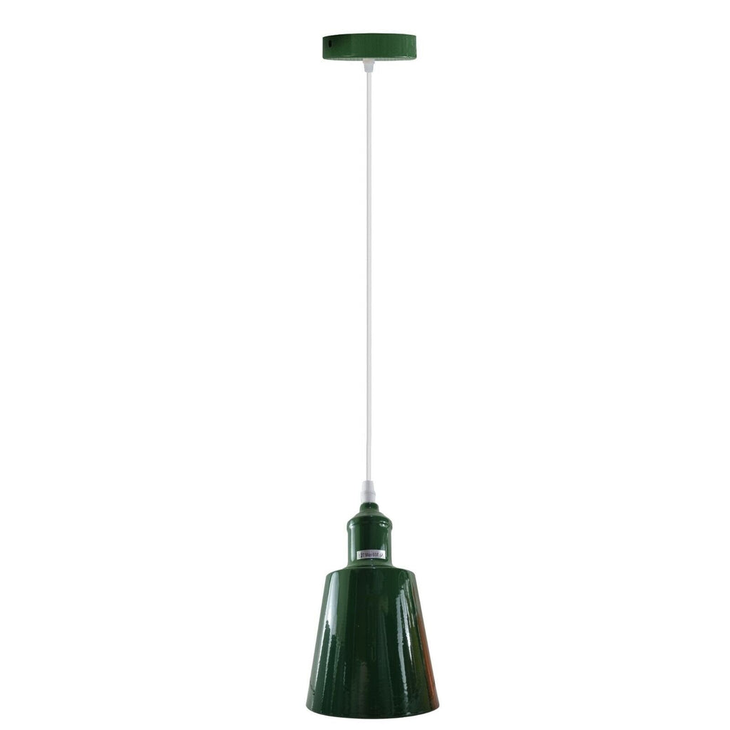 Modern Industrial Metal Pendant Light Fixture with Adjustable Hanging Cord