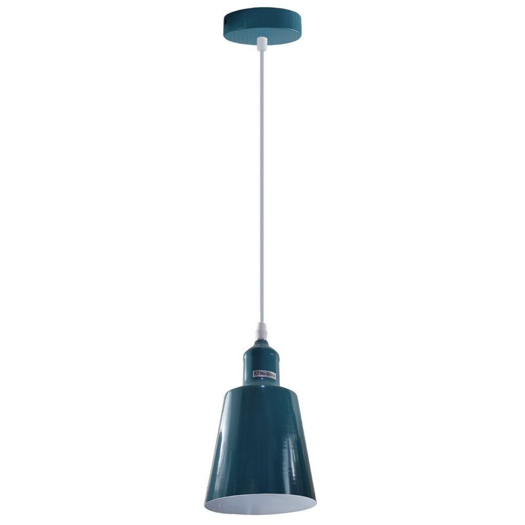 Modern Industrial Metal Pendant Light Fixture with Adjustable Hanging Cord