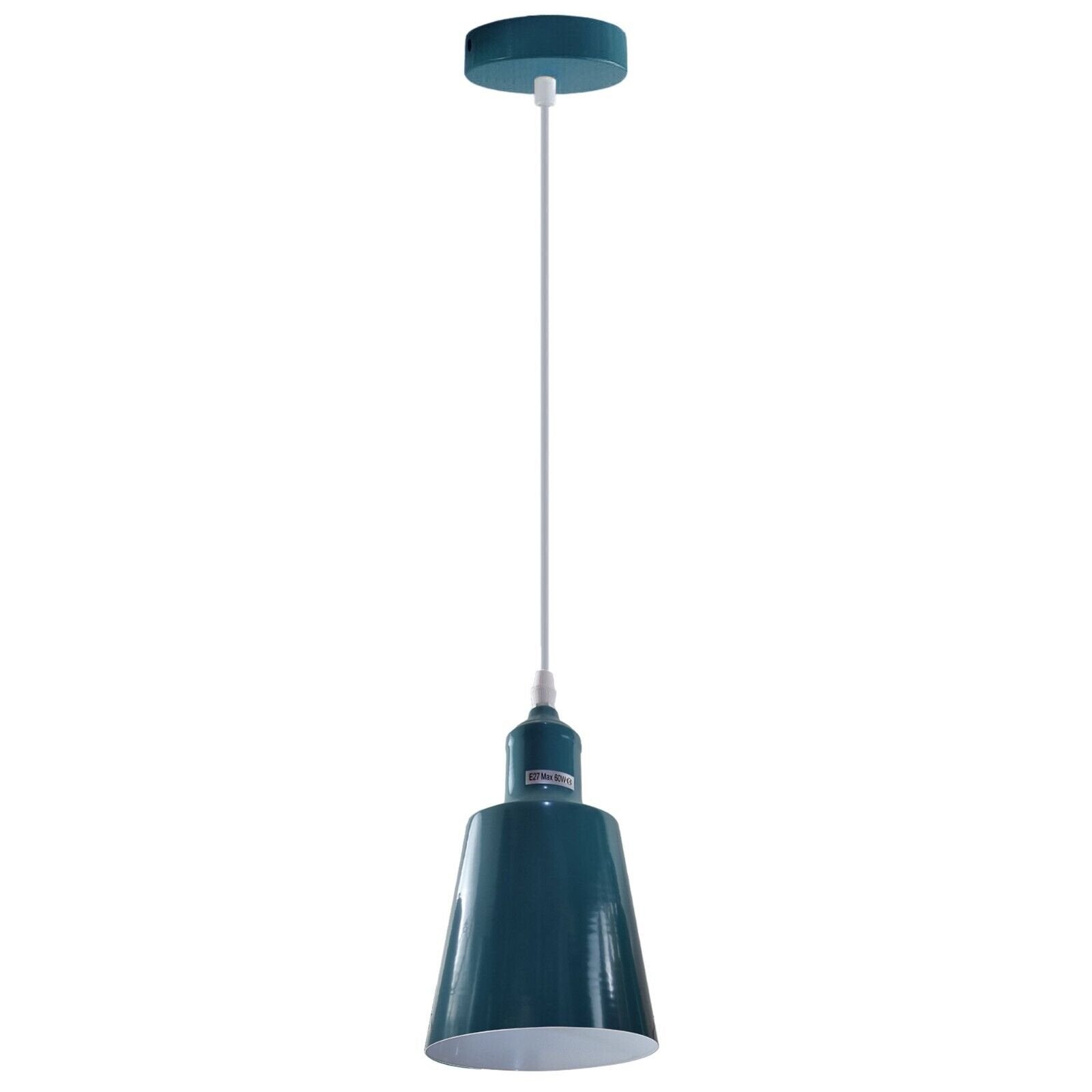 Modern Industrial Metal Pendant Light Fixture with Adjustable Hanging Cord