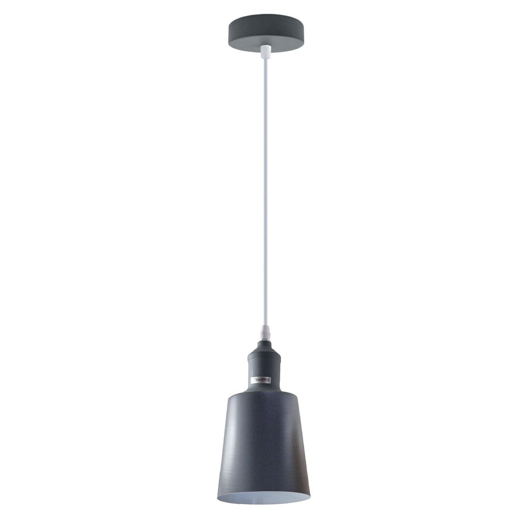 Modern Industrial Metal Pendant Light Fixture with Adjustable Hanging Cord