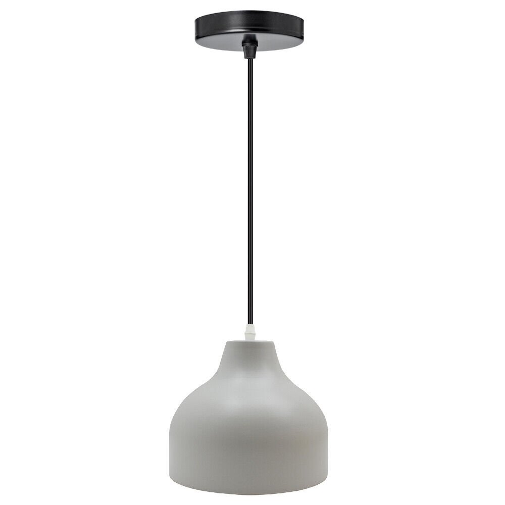 Industrial Metal E27 Pendant Light Fixture, Modern Ceiling Hanging Lamp Shade