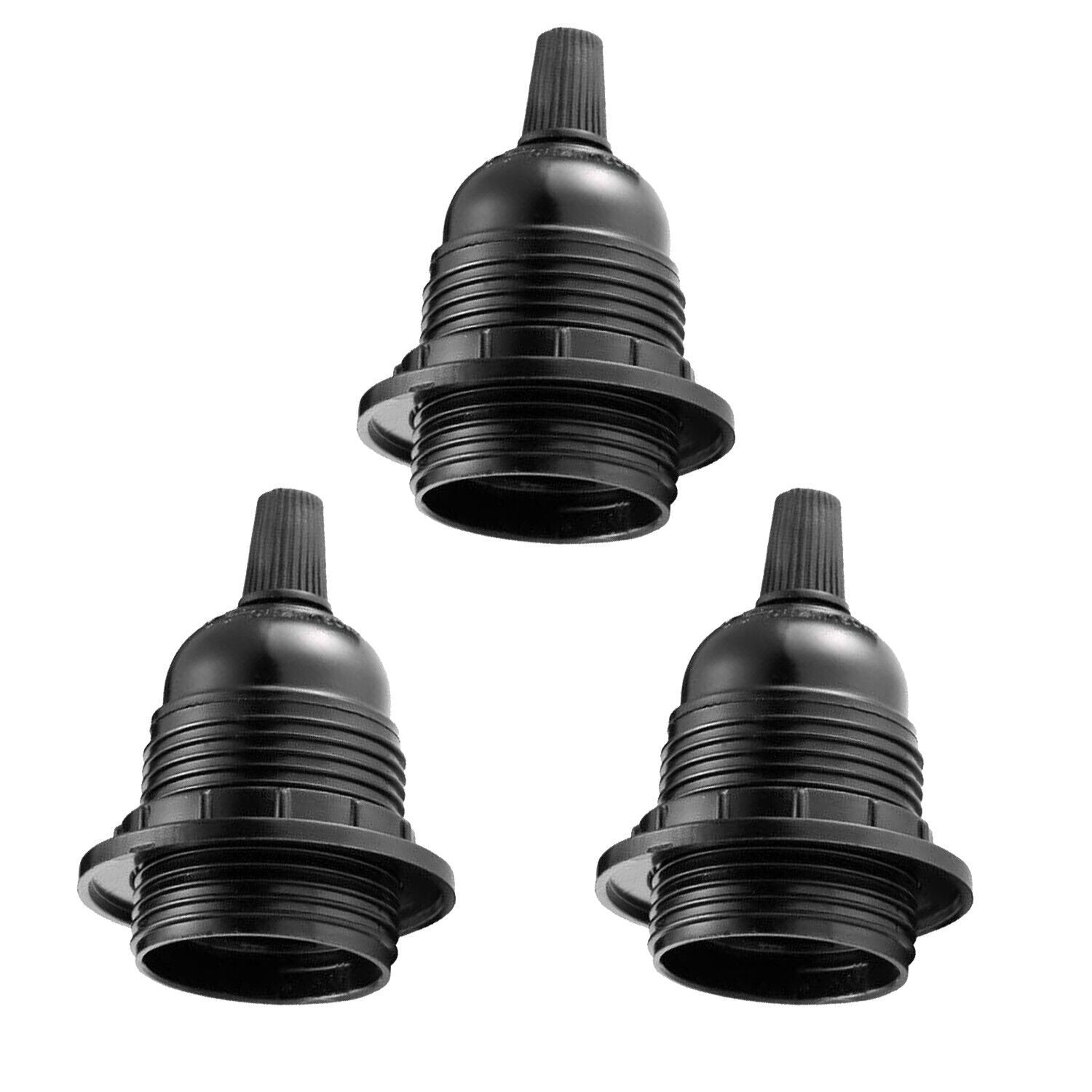 Black Bakelite E27 Vintage Industrial Lamp Bulb Holder Retro Fitting