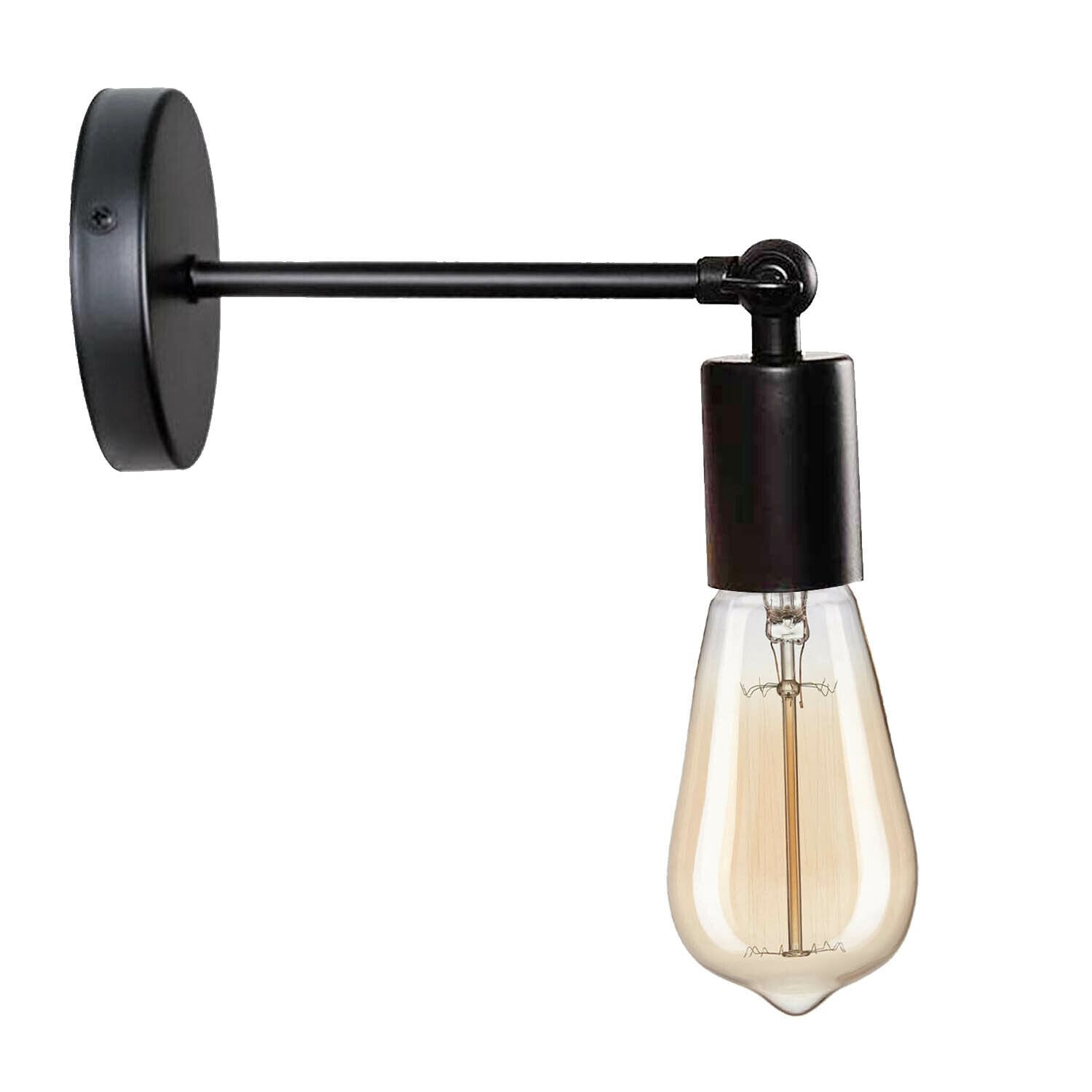 Industrial Retro Iron Metal Wall Sconce Lamp, E27 Adjustable Modern Lighting Fixture