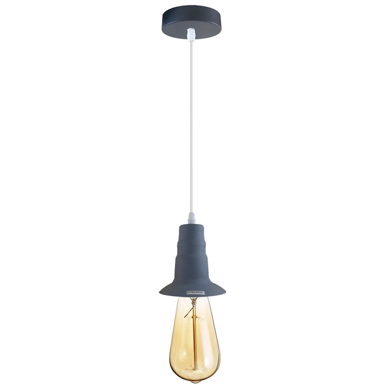Vintage Industrial E27 Ceiling Rose Pendant Light Fitting Bulb Holder Kit