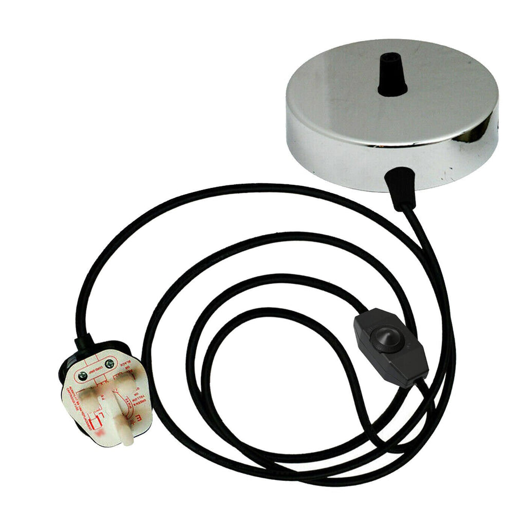 Dimmable Plug-in Wall Light Kit with UK Plug and Flexible Power Cord